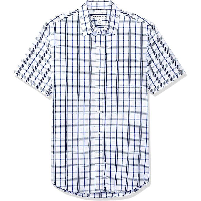 Amazon Essentials Cotton Mens Slim-Fit Short-Sleeve Shirt for $10.40