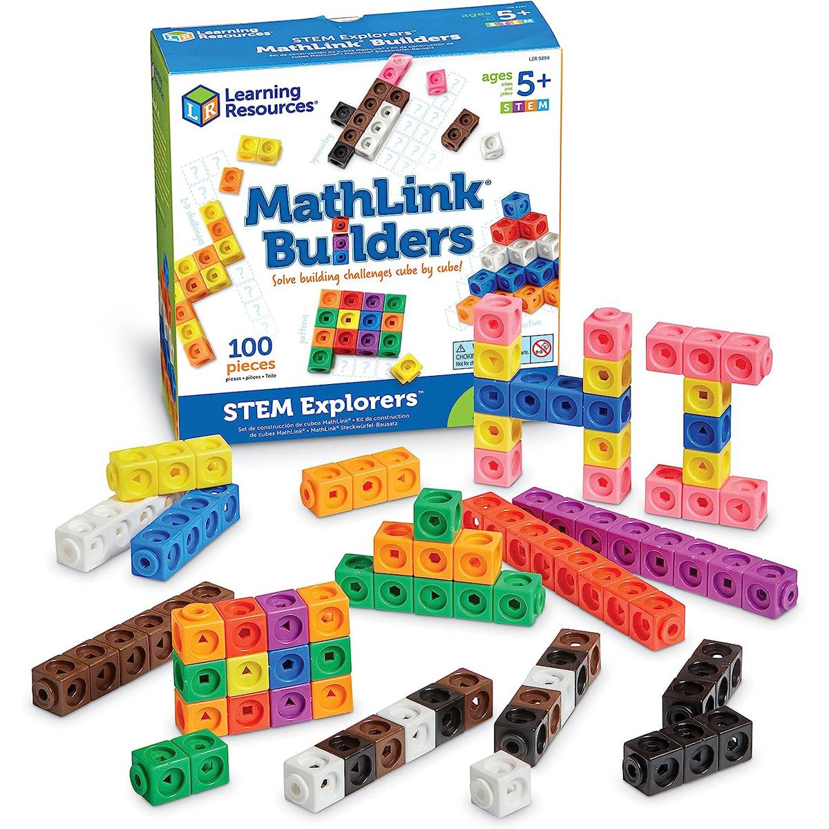 Learning Resources STEM Explorers MathLink Builders Linking Cubes for $7.99