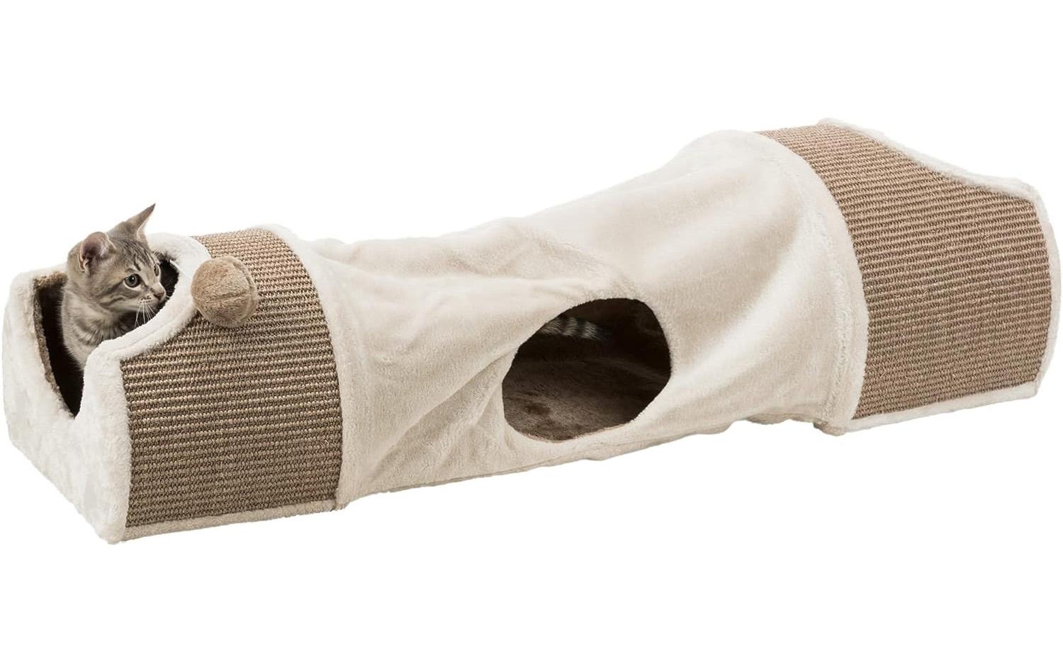 Cat Trixie Cuddly Condos with Tunnel Sisal Scratching Surface for $20.99