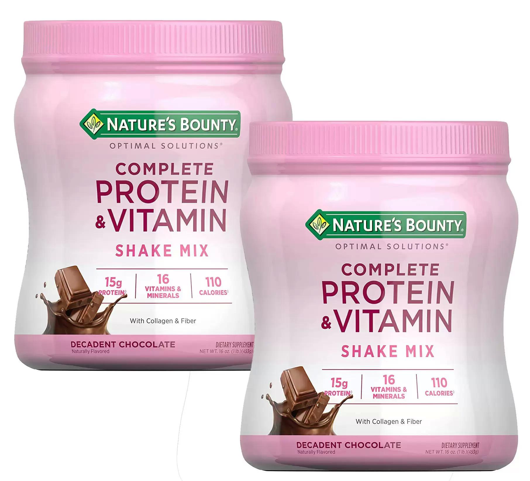 Natures Bounty Complete Protein and Vitamin Chocolate Shake Mix for $11.49 Shipped