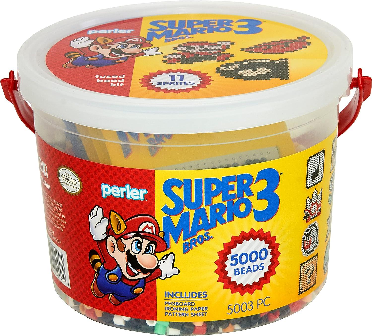 Super Mario Bros 3 Perler Craft Bead Bucket Activity Kit for $9.75