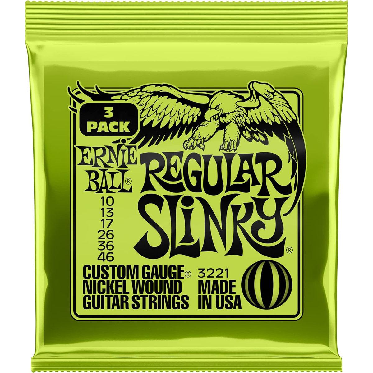 Ernie Ball Regular Slinky Nickel Wound Electric Guitar Strings for $13.99