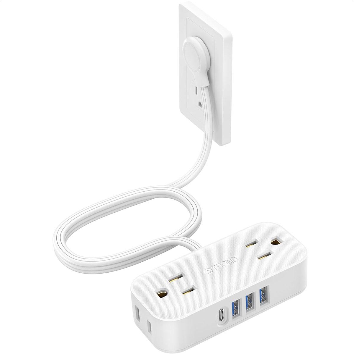 Trond 8-in-1 Travel Power Strip Flat Plug Extension Cord for $9.99