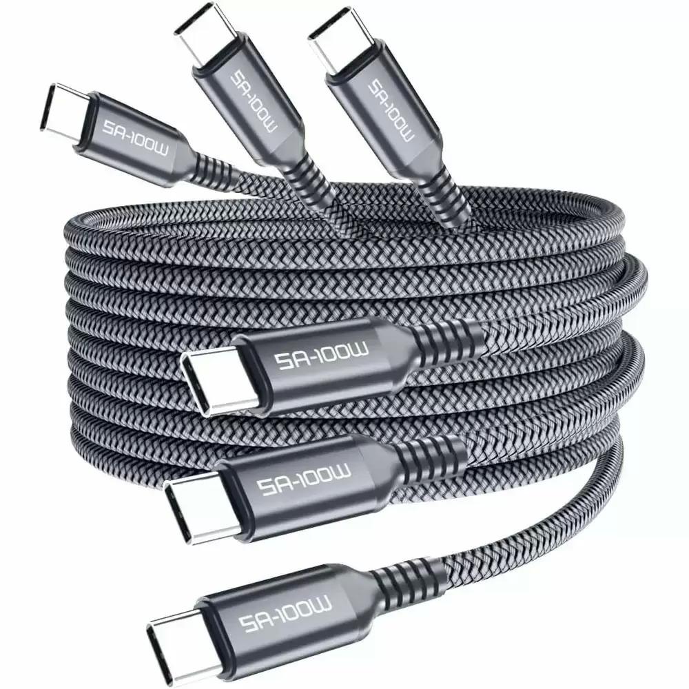 Elebase USB-C to Type C 100W Charging Cables 3 Pack for $5.99