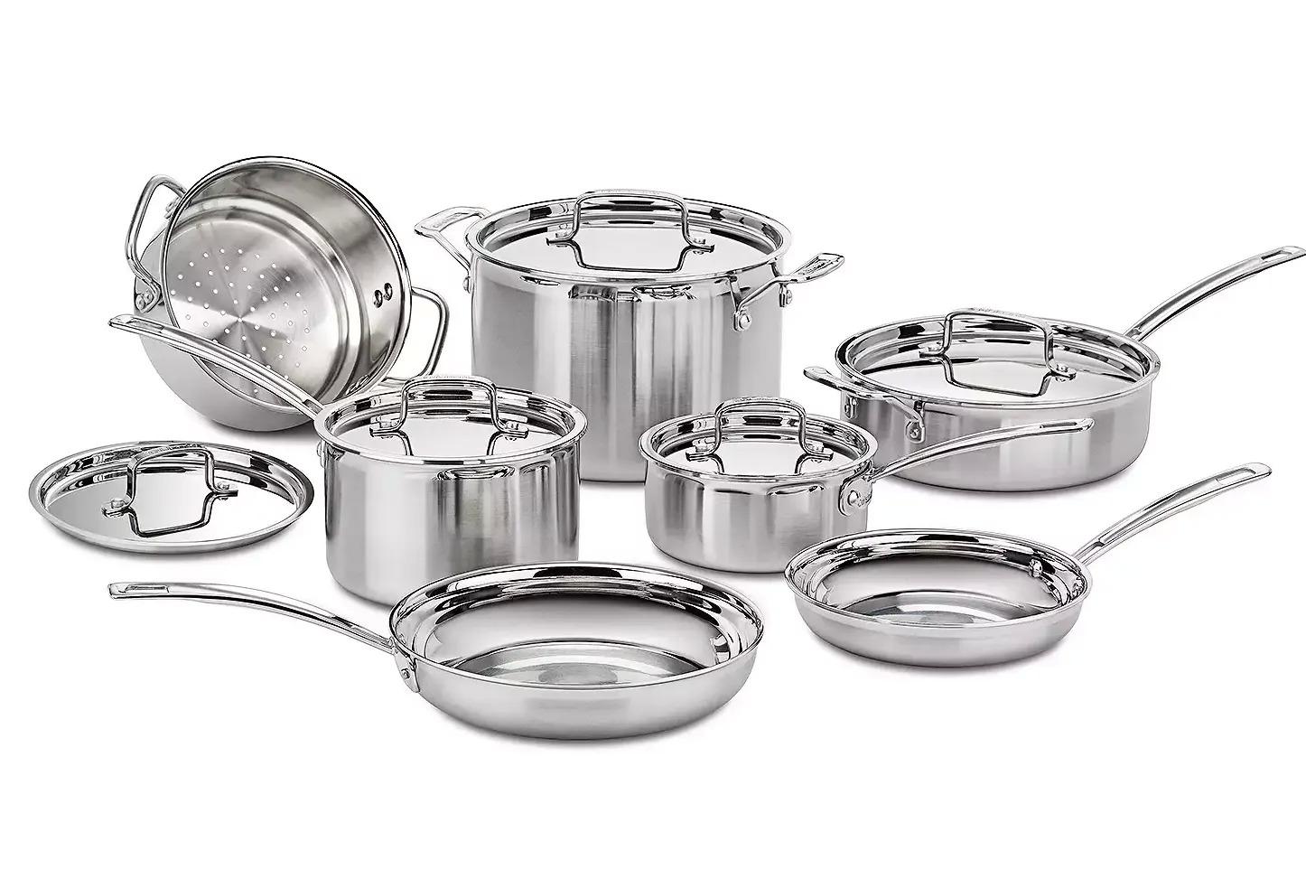 Cuisinart Multiclad Pro Tri-Ply Stainless 12-piece Cookware Set for $168.29 Shipped