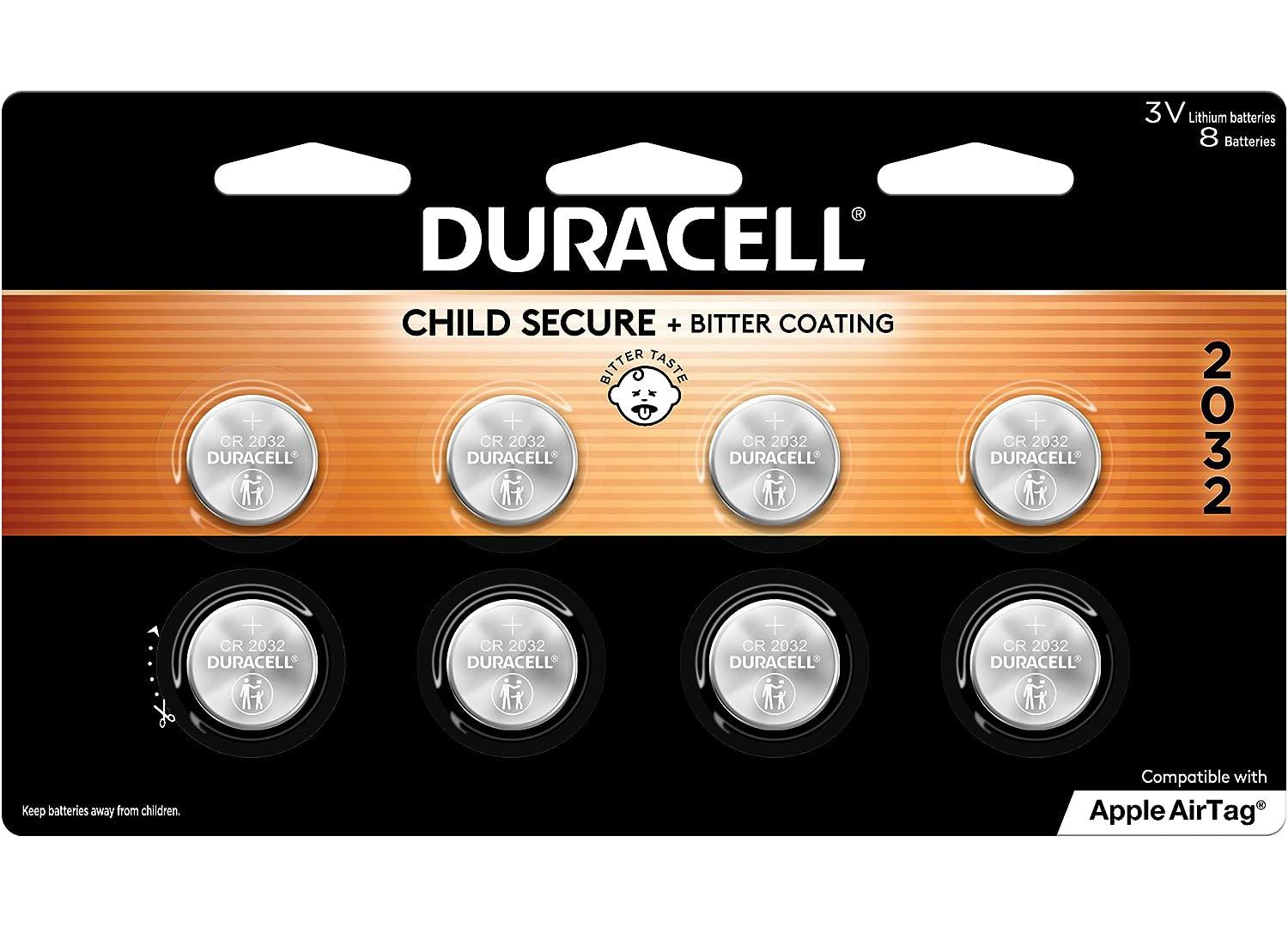Apple Airtag Batteries Duracell CR2032 3V Lithium Batteries 8 Pack for $6.15 Shipped