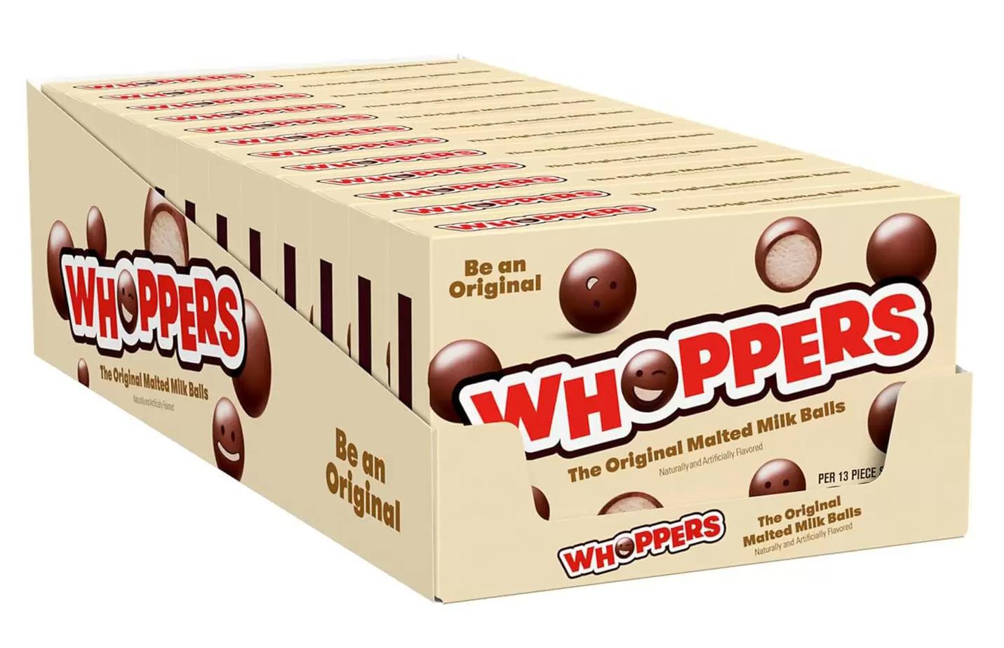 Whoppers Malted Milk Balls Candy Boxes 12 Boxes for $9.10 Shipped