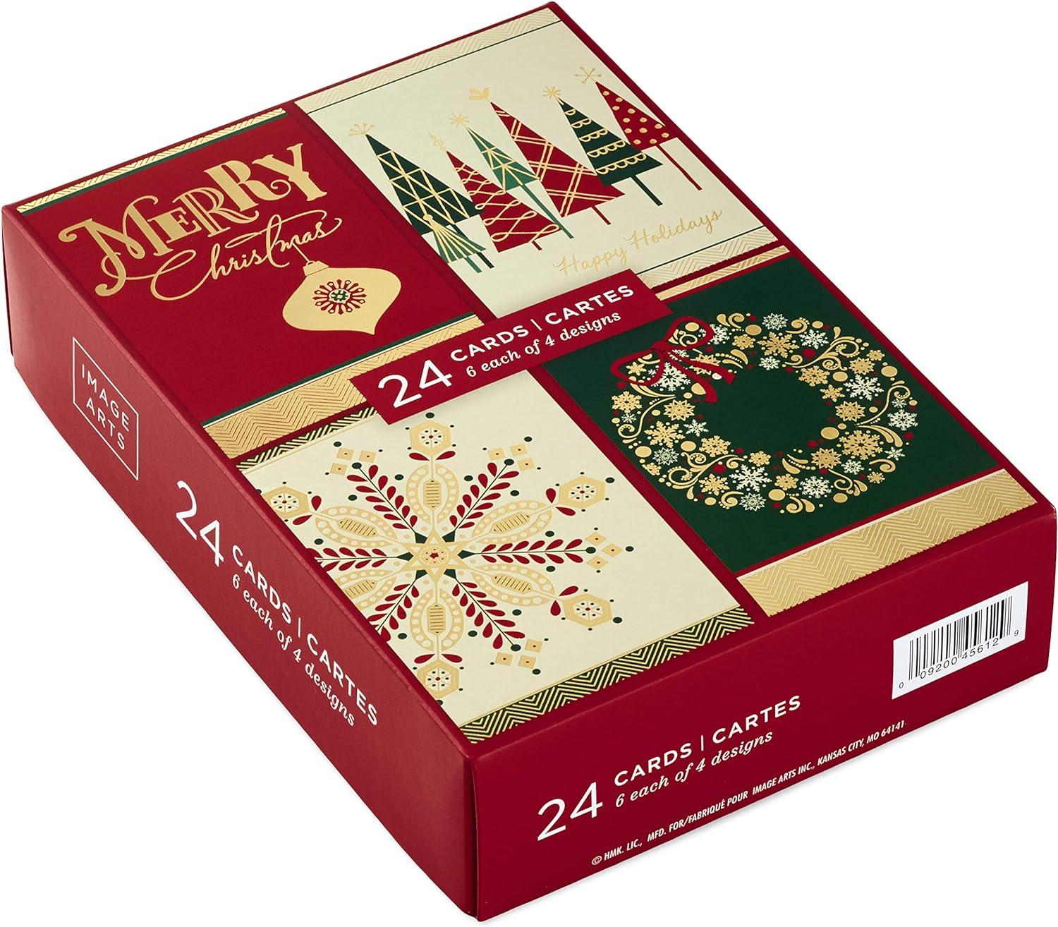 Hallmark Image Arts Boxed Christmas Cards Assortment 24 Pack for $6.35