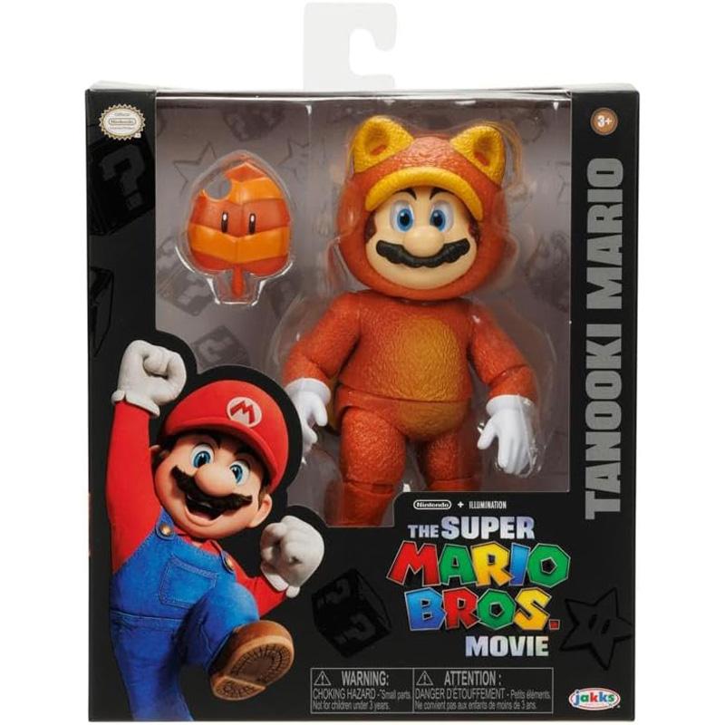 The Super Mario Bros Movie Tanooki Mario Figure with Leaf for $7.49