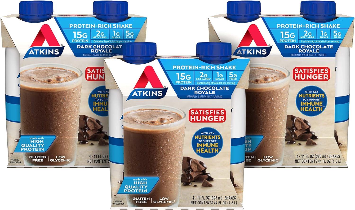 Atkins Dark Chocolate Royale Protein Shake 12 Pack for $12.79 Shipped