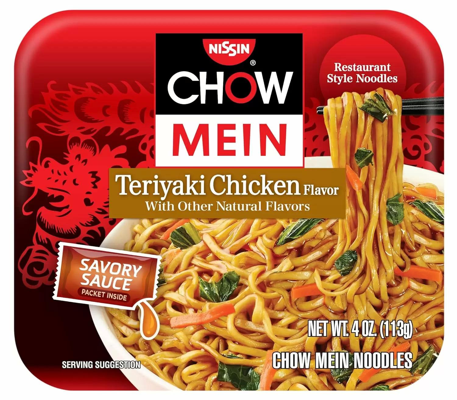 Nissin Chow Mein Teriyaki Chicken Flavor 8 Pack for $8