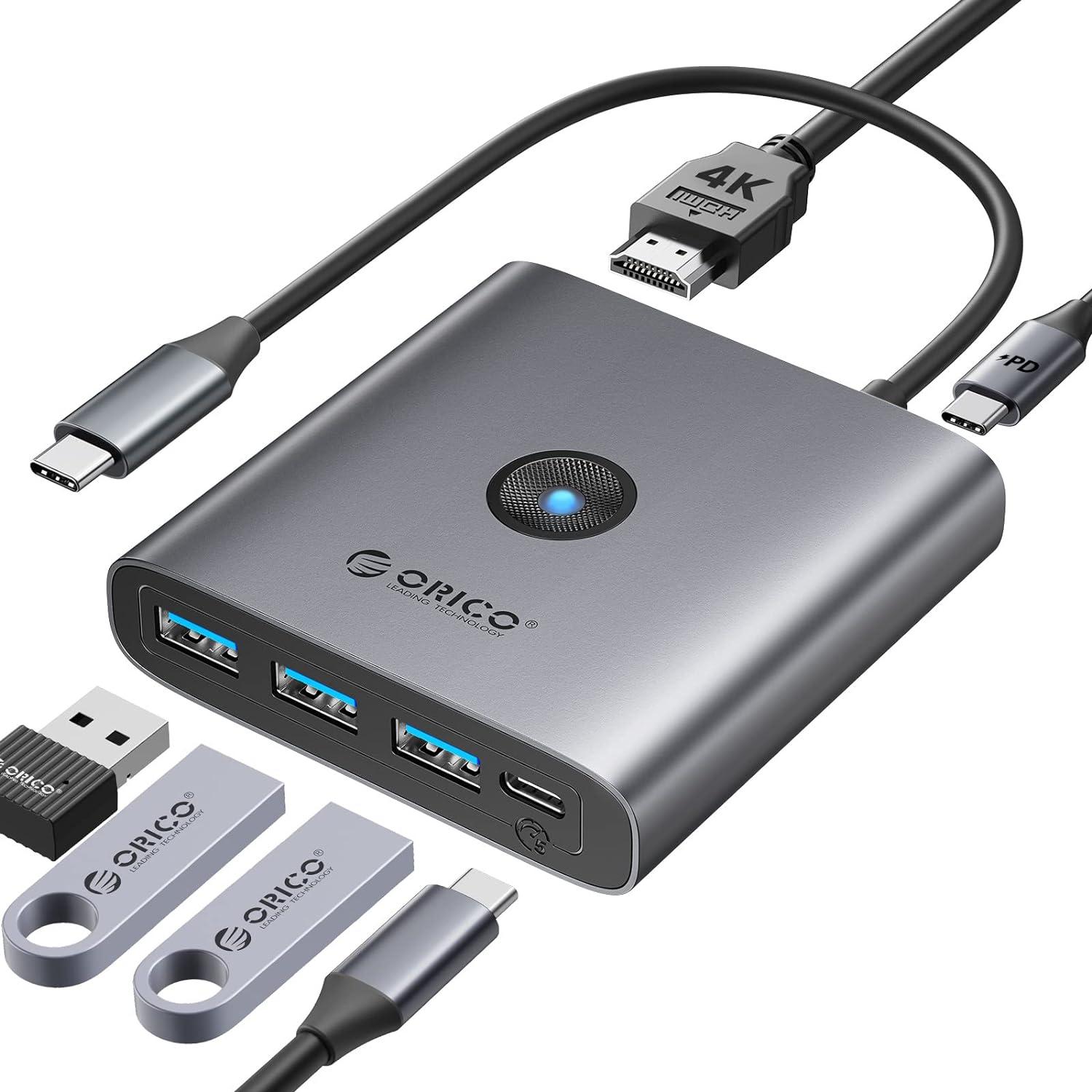 USB C 6-in-1 Hub with HDMI Docking Station for $13.94