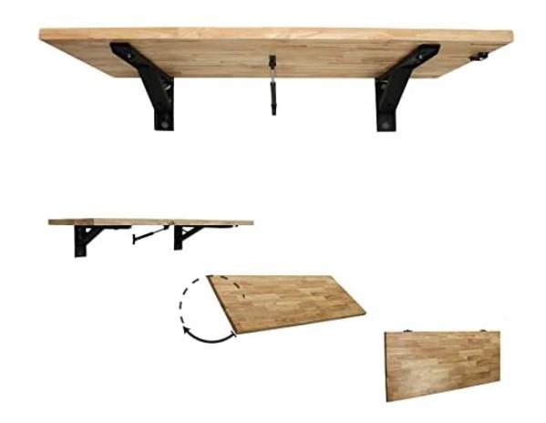 Heavy Duty Wall-Mounted Folding Table Collapsible Workbench for $62.99