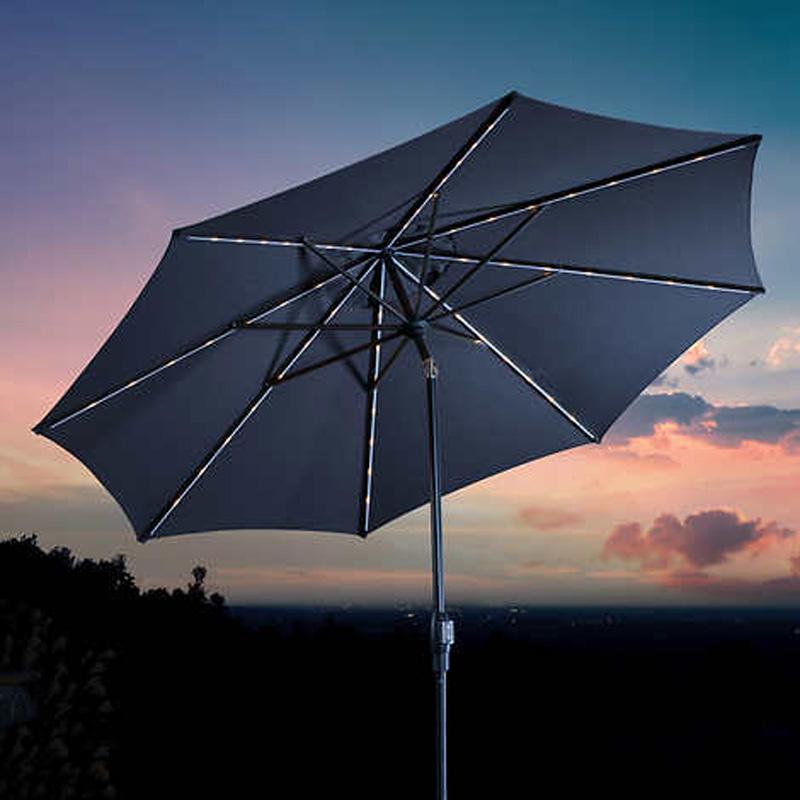 Sunvilla 10ft Round Solar LED Market Umbrella for $99.97 Shipped