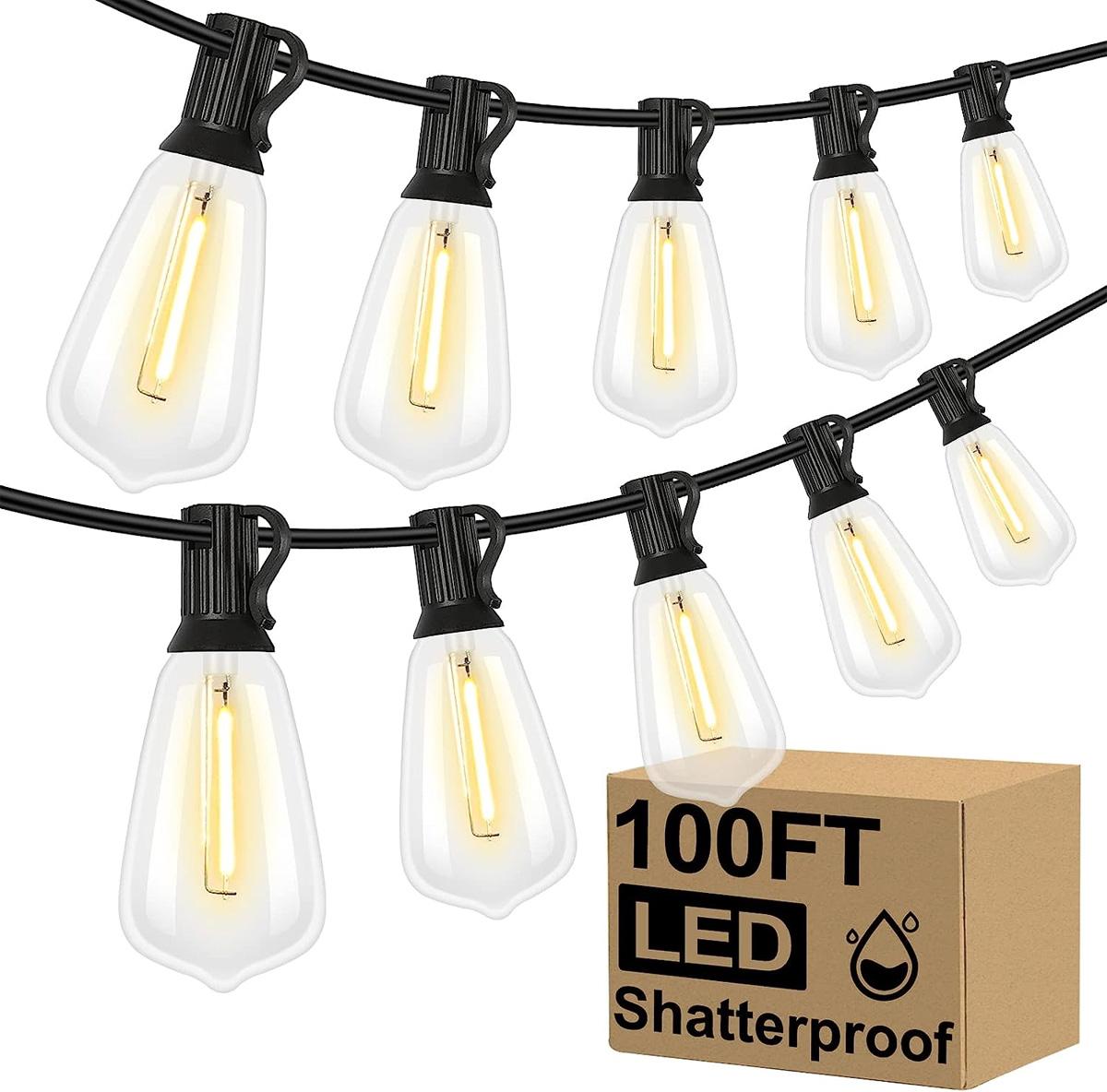 Brightever 100ft LED Outdoor String Lights for $25.19 Shipped