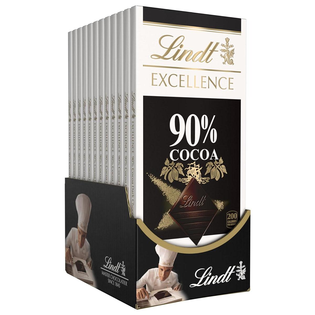 Lindt Excellence Cocoa Dark Chocolate Bar 12 Pack for $24.18