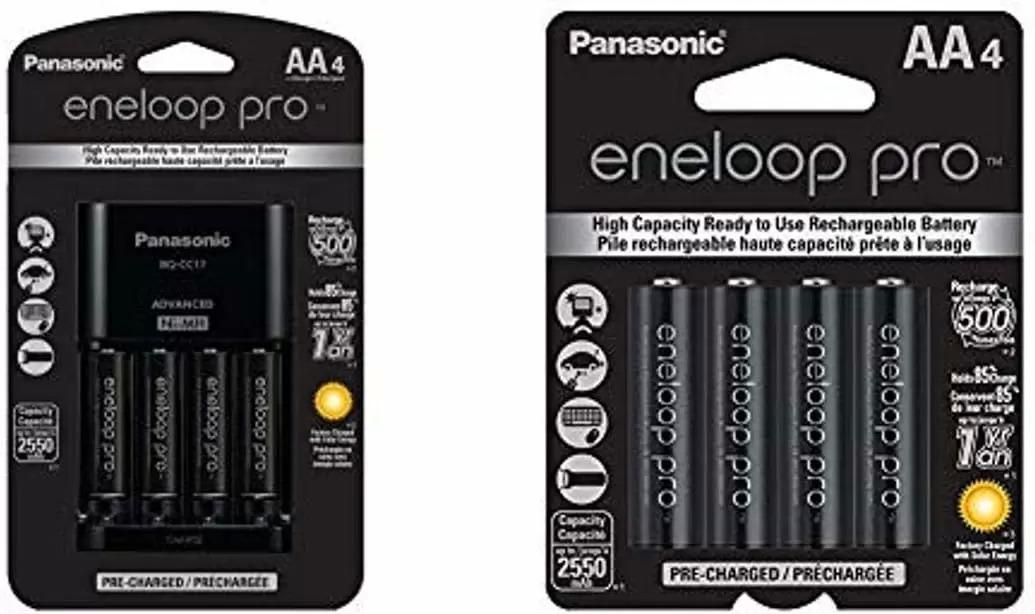 Panasonic eneloop pro Rechargeable Battery Charger Bundle with 4 AA for $26.03