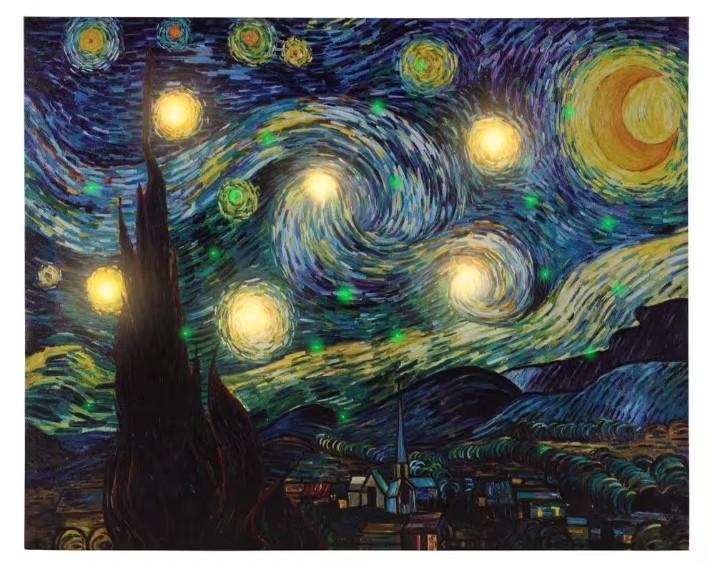 Starry Night LED Lighted Canvas Art for $9.69 Shipped