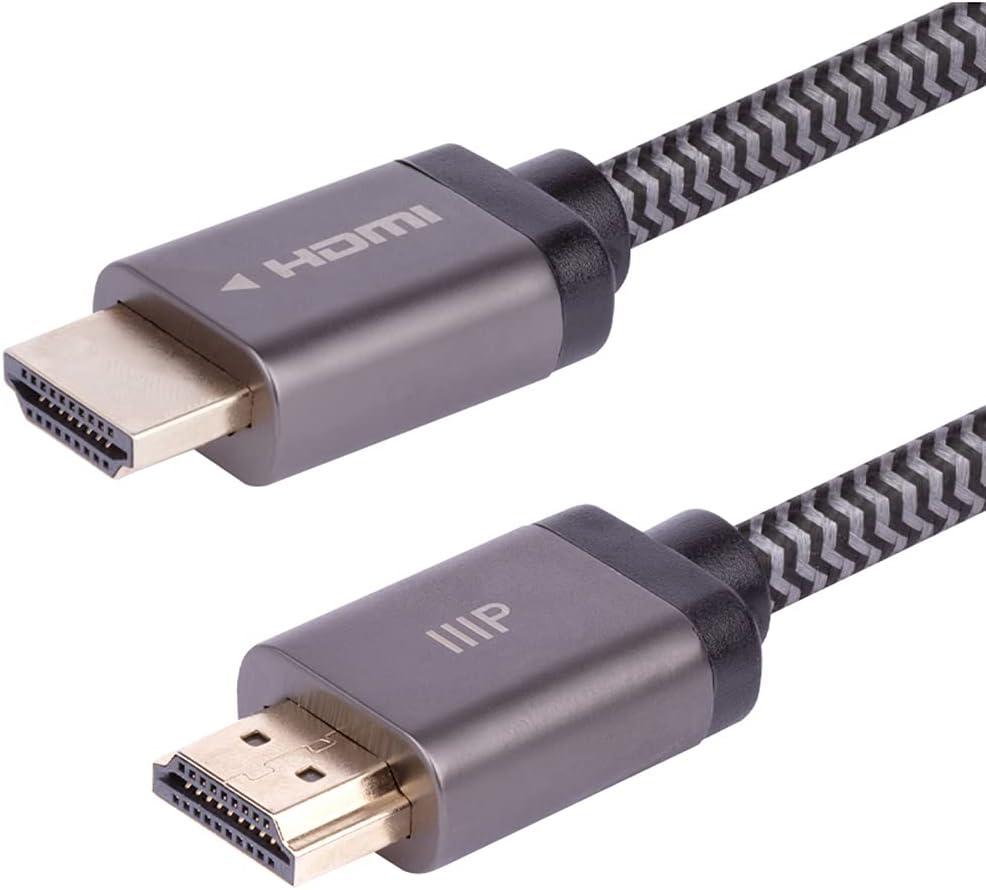 10ft Monoprice 8K Certified Ultra High Speed 48Gbps HDMI Cable for $6.99