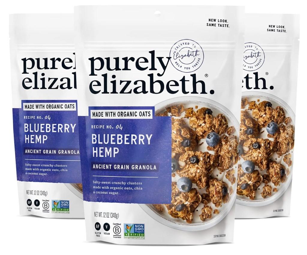 Purely Elizabeth Blueberry Grain Granola 3 Pack for $12.67