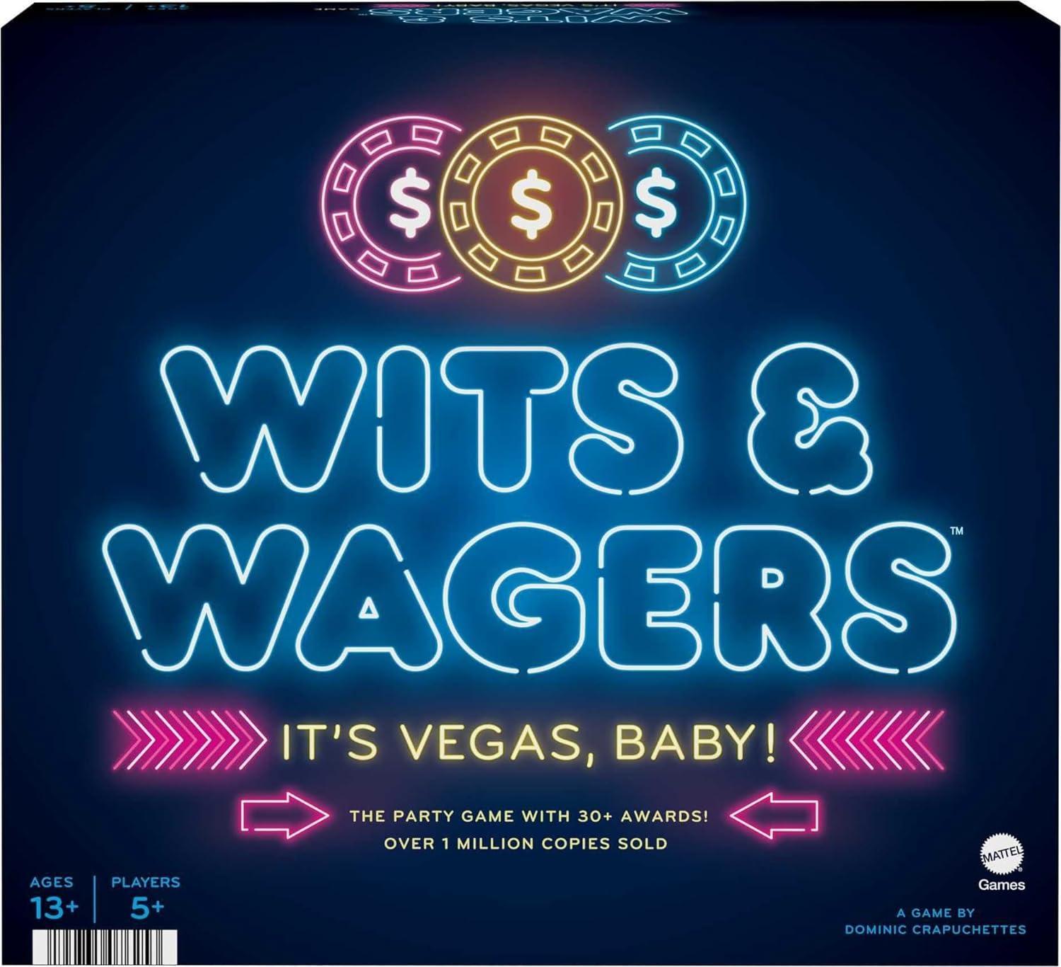 Wits and Wagers Vegas Edition Trivia Family Party Board Game for $6.99