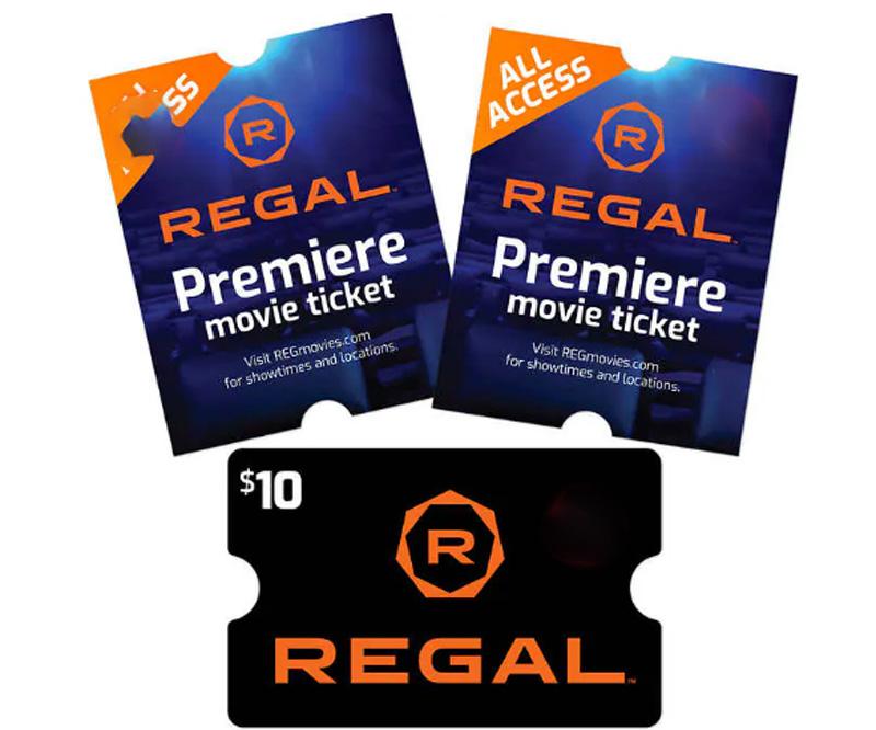 Regal Ultimate Movie Pack 2 All Access Tickets with $10 Gift Card for $29.99