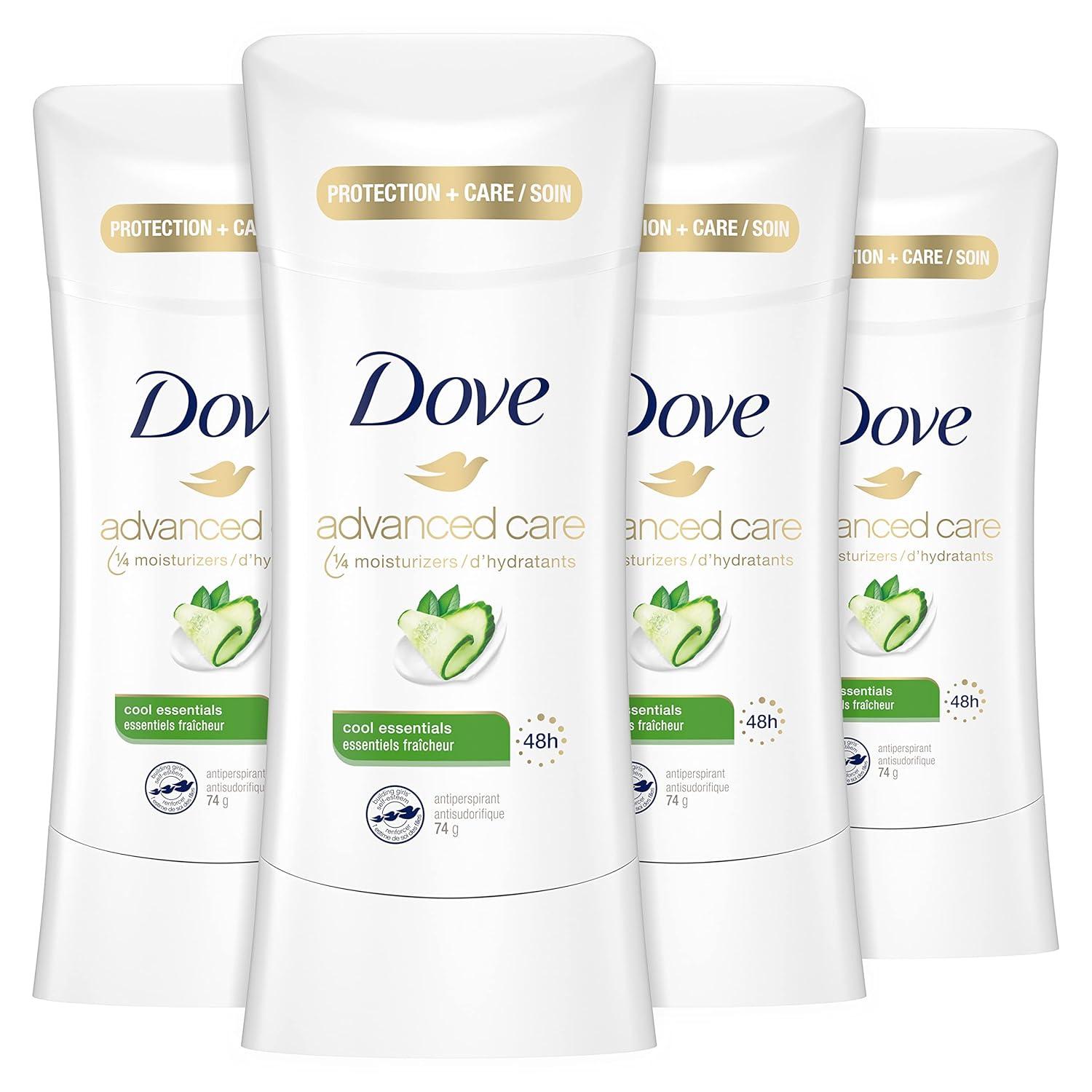 Dove Advanced Care Antiperspirant Cool Essentials Deodorant 4 Pack for $9.73