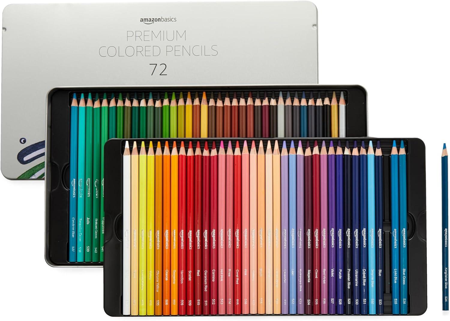 Amazon Basics Premium Colored Pencils 72 Count Set for $10.70