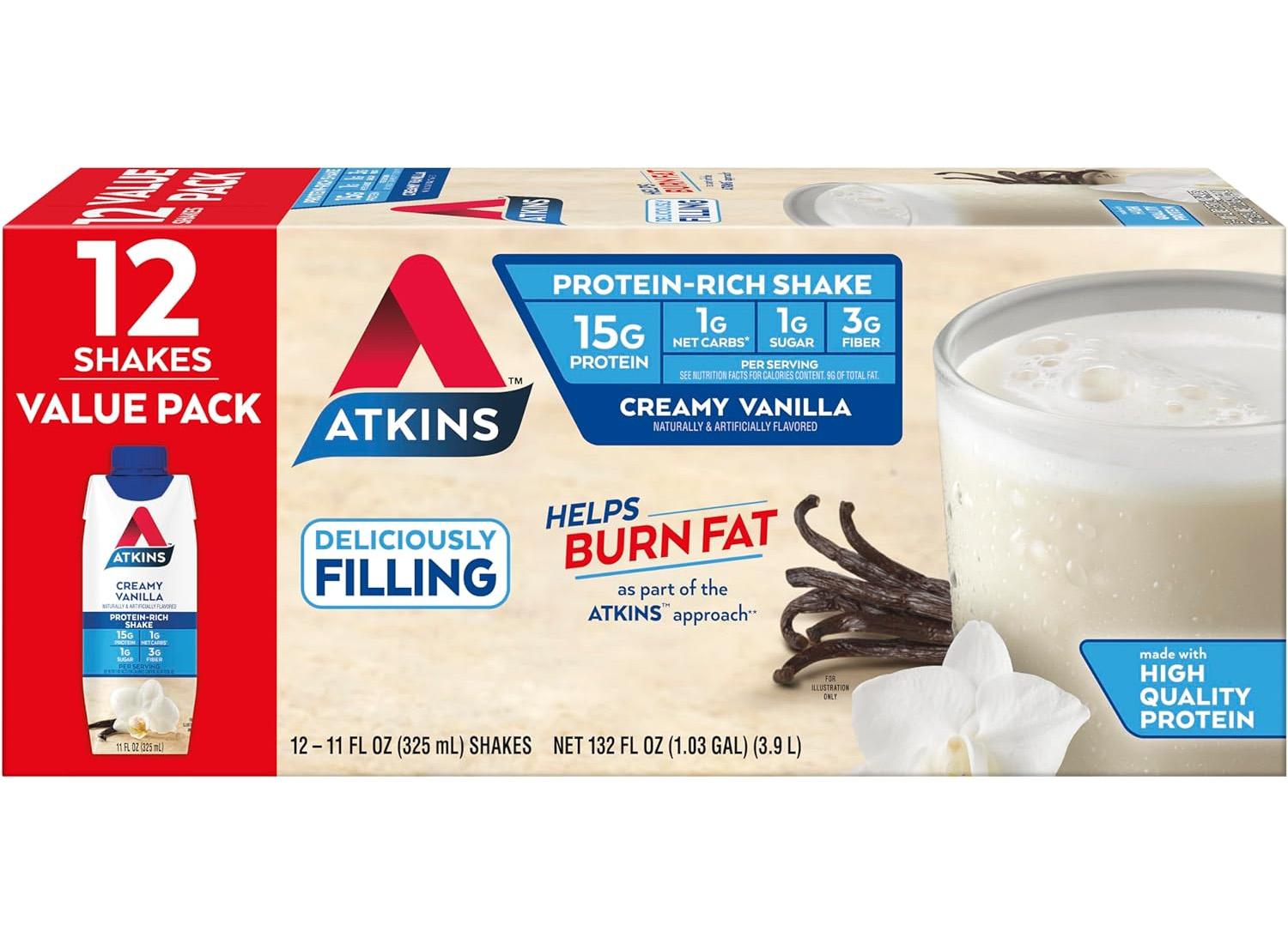 Atkins Protein-Rich Shakes 12 Pack for $13.28