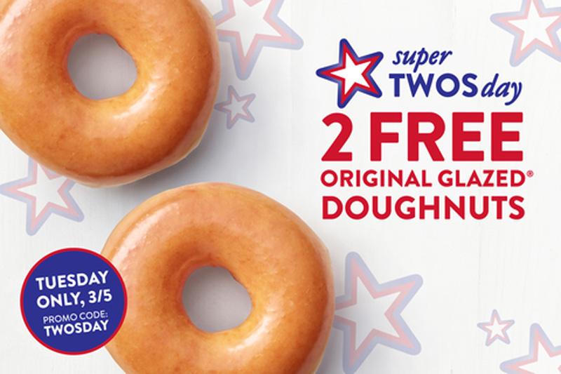 Free 2 Krispy Kreme Original Glazed Doughnuts on March 5th