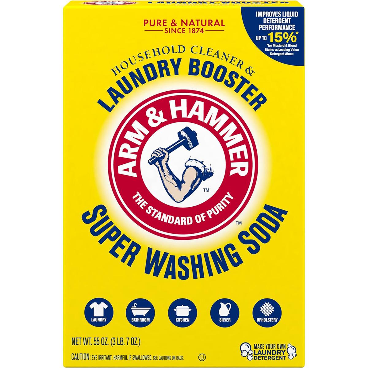 Arm and Hammer Super Washing Soda Detergent Booster Household Cleaner for $3.77