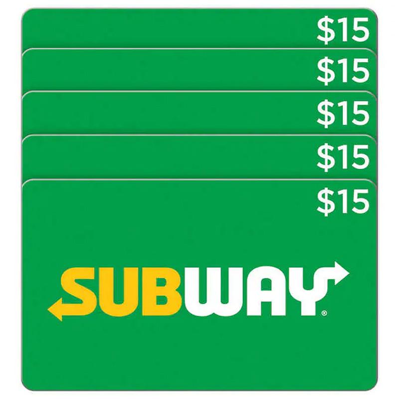 Subway Gift Cards for 20% Off
