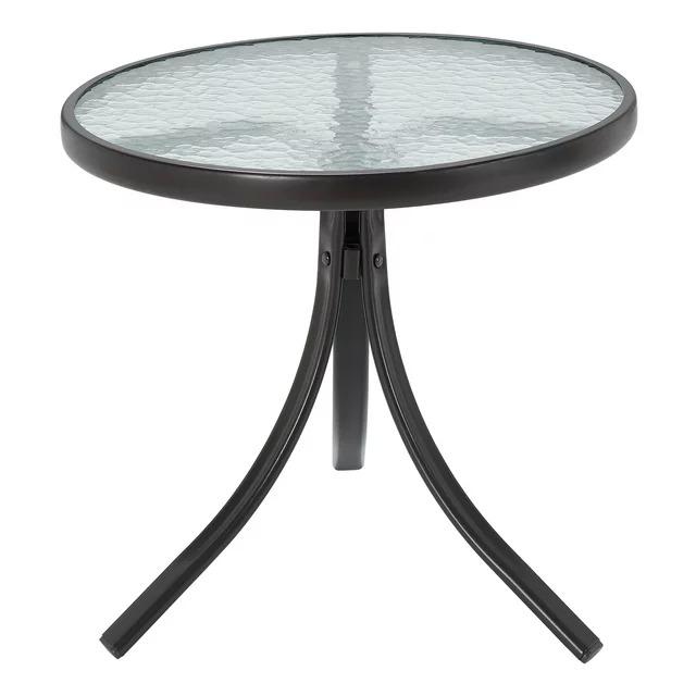 Mainstays Round Glass Outdoor Side Table for $9.97