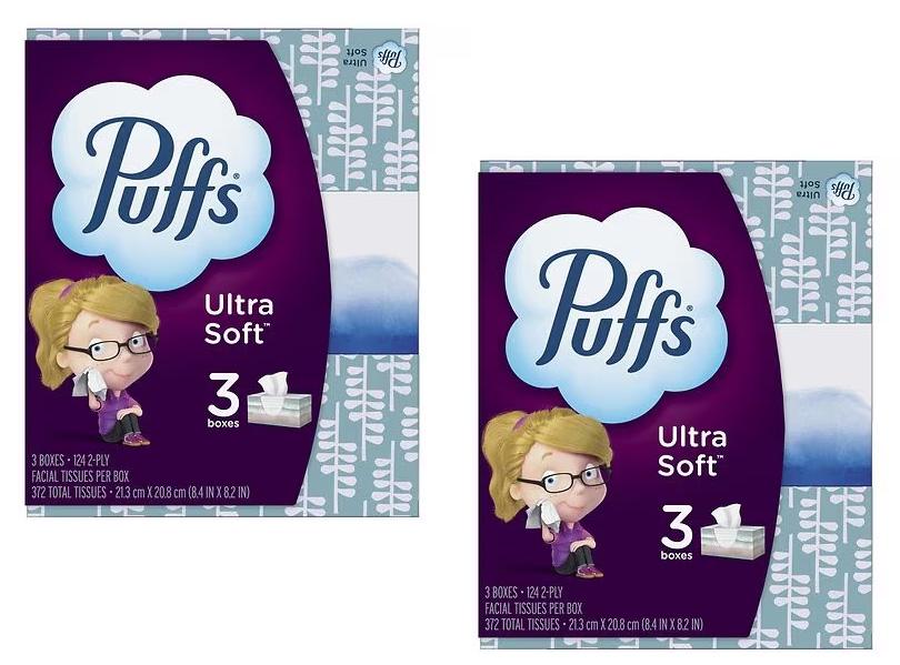 Puffs Ultra Soft Facial Tissues 6 Pack for $4.48