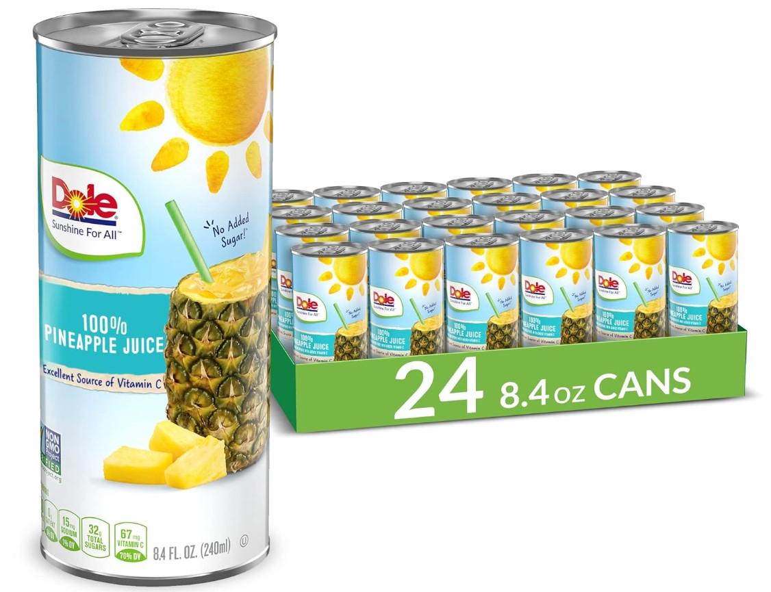 Dole Pineapple Juice 24 Cans for $11.05