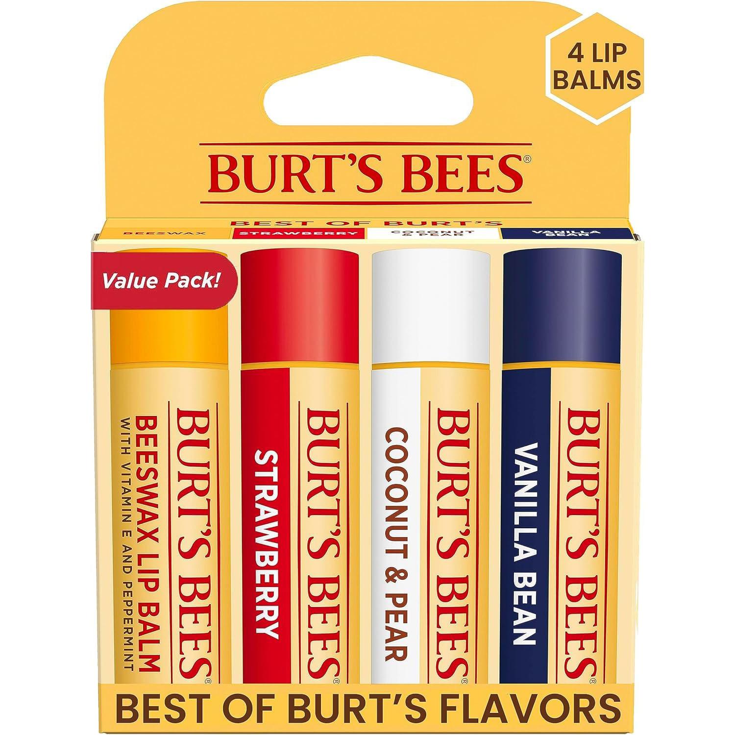 Burts Bees Lip Balm Best of Burts 4 Pack for $5.70