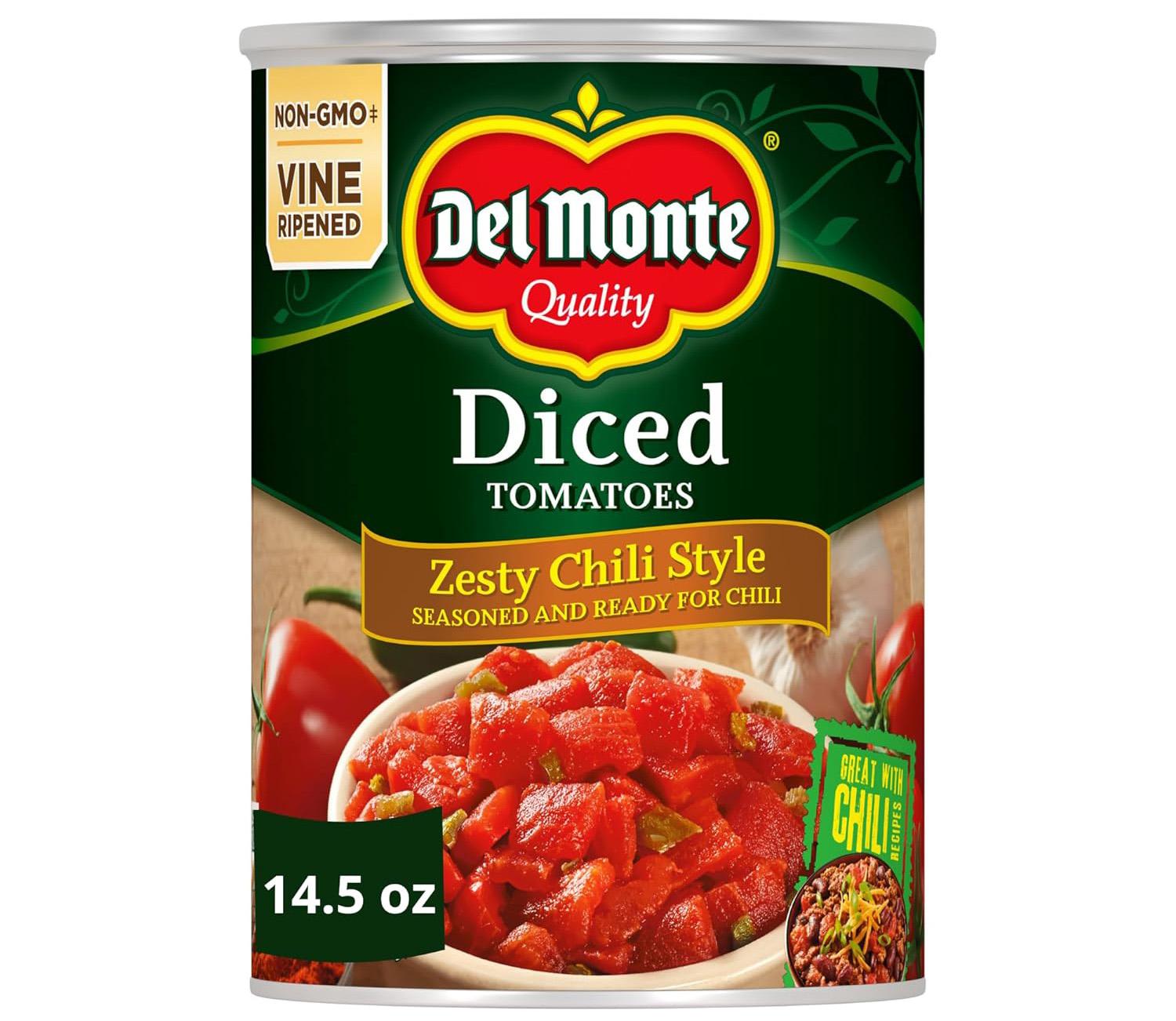 Del Monte Canned Diced Tomatoes Zesty Chili Style for $0.78