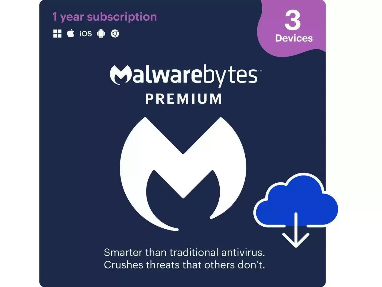 Malwarebytes Year Premium Subscription for $14.99