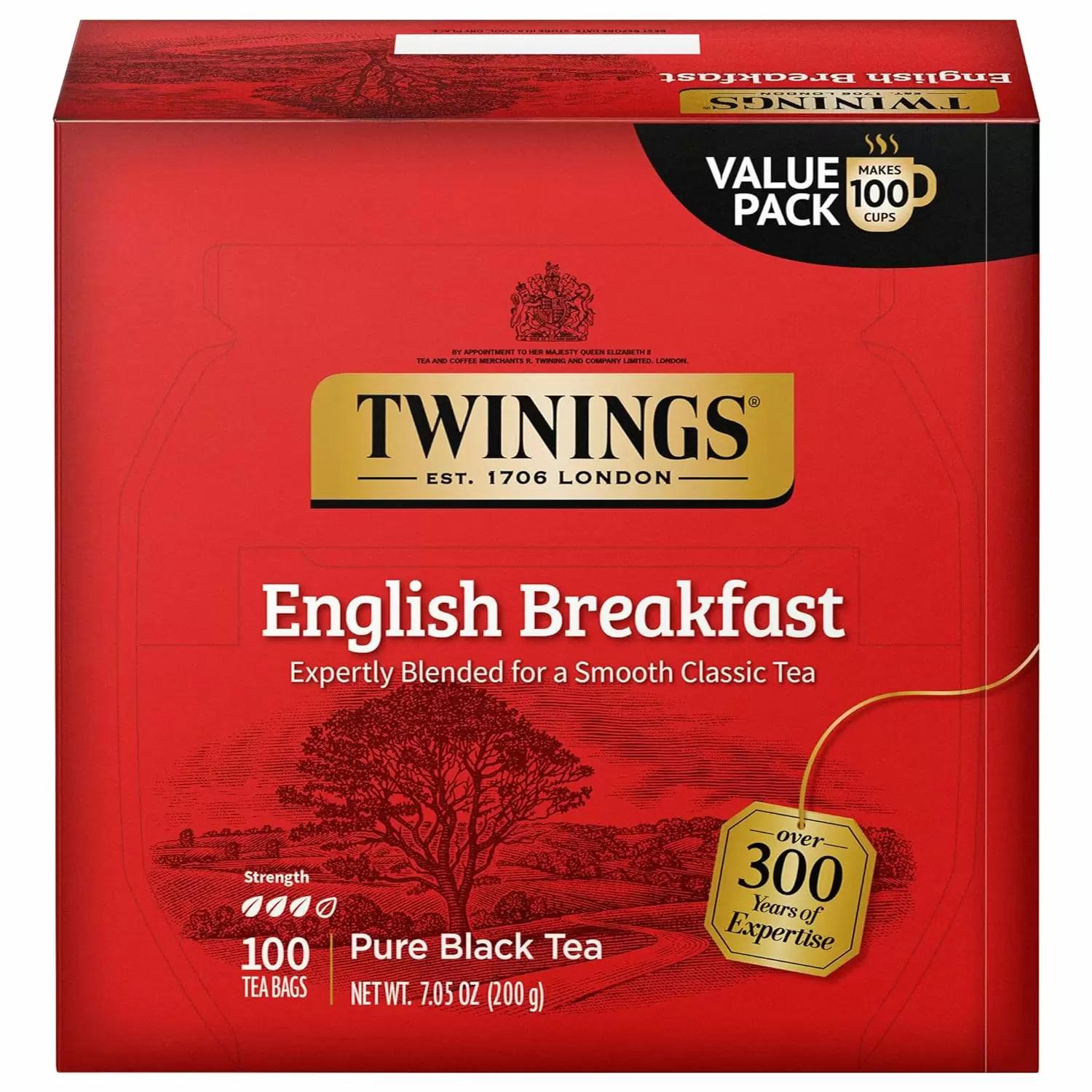 Twinings English Breakfast Black Tea 100 Pack for $5.84