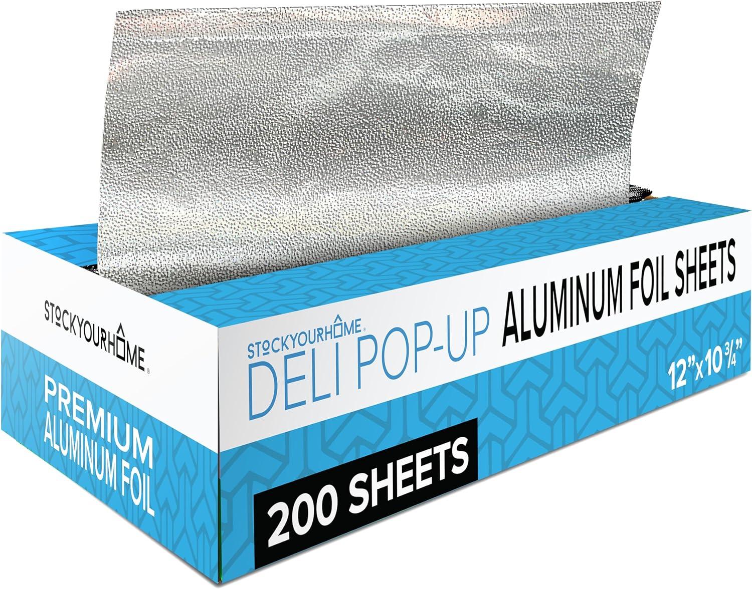 Pre-Cut Pop-Up Aluminum Foil Sheets 200 Pack for $8.18