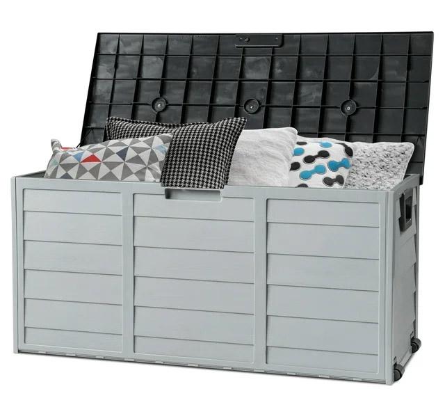 Ktaxon 75gal Outdoor Garden Resin Storage Deck Box for $49.99 Shipped