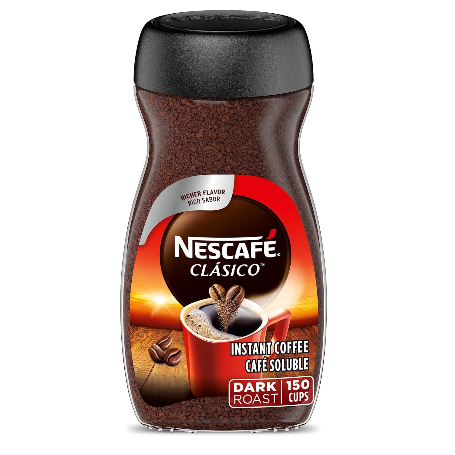 Nescafe Clasico Dark Roast Instant Coffee for $6.29