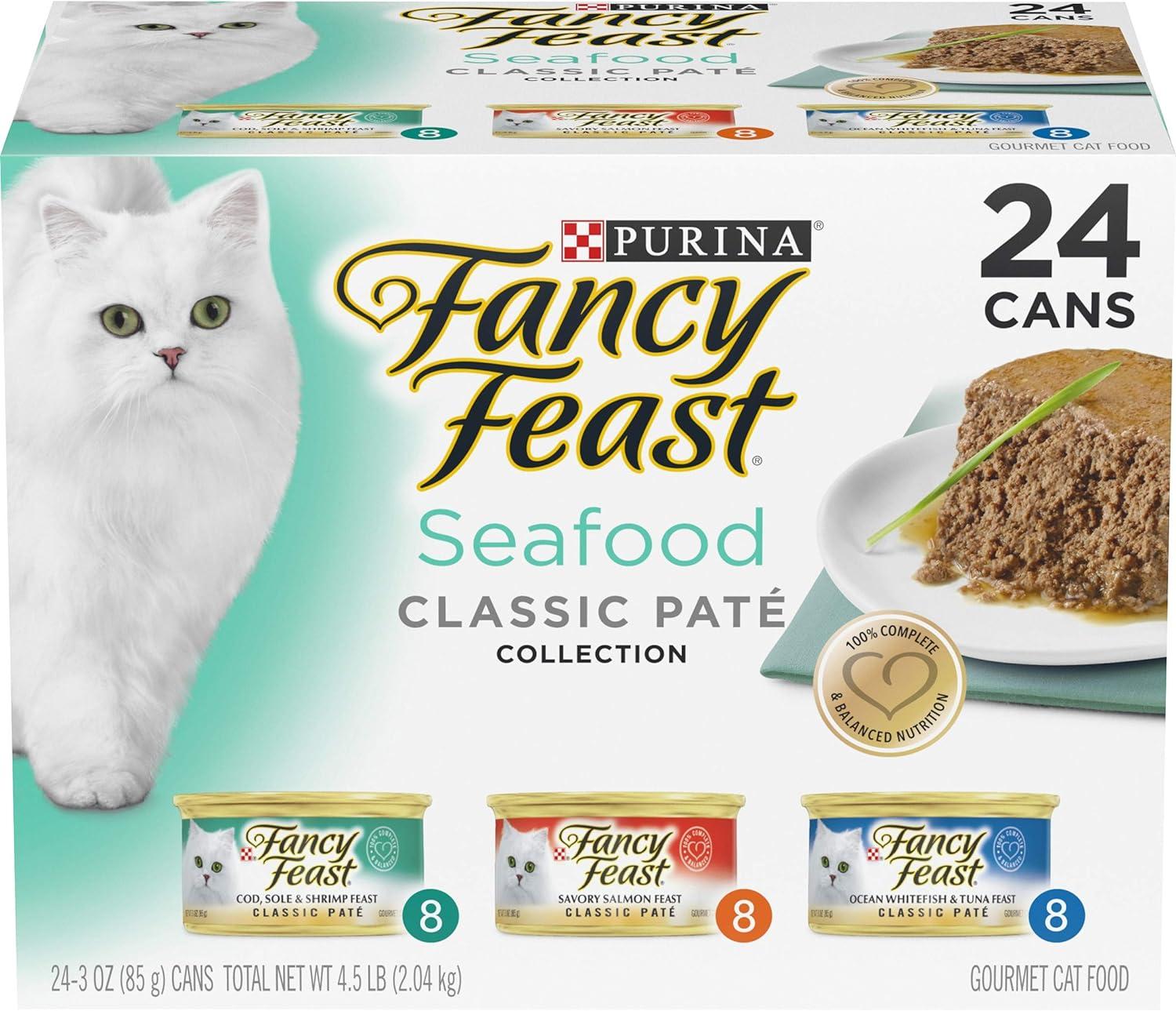 Purina Fancy Feast Seafood Classic Pate Collection 24 Pack for $14.15