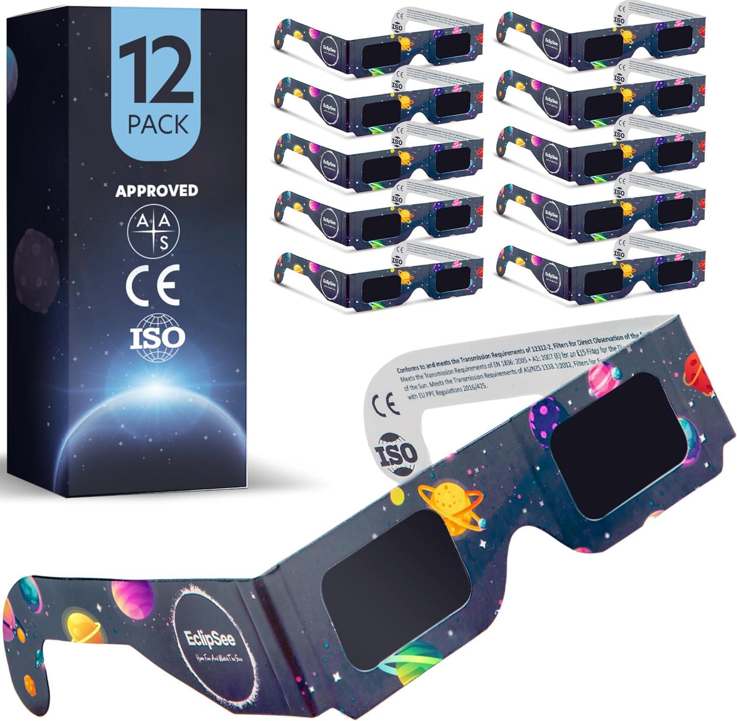 EclipSee Solar Eclipse Glasses 12 Pack for $6.99