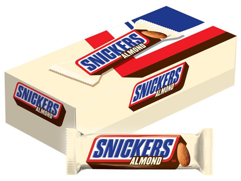 Snickers Candy Almond Milk Chocolate Bars 24 Pack for $22.03