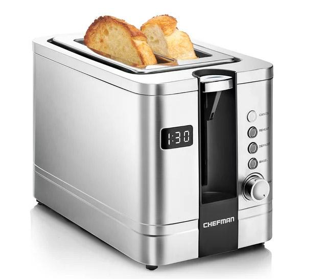 Chefman Digital Pop-Up Toaster with Removable Crumb Tray for $13.89