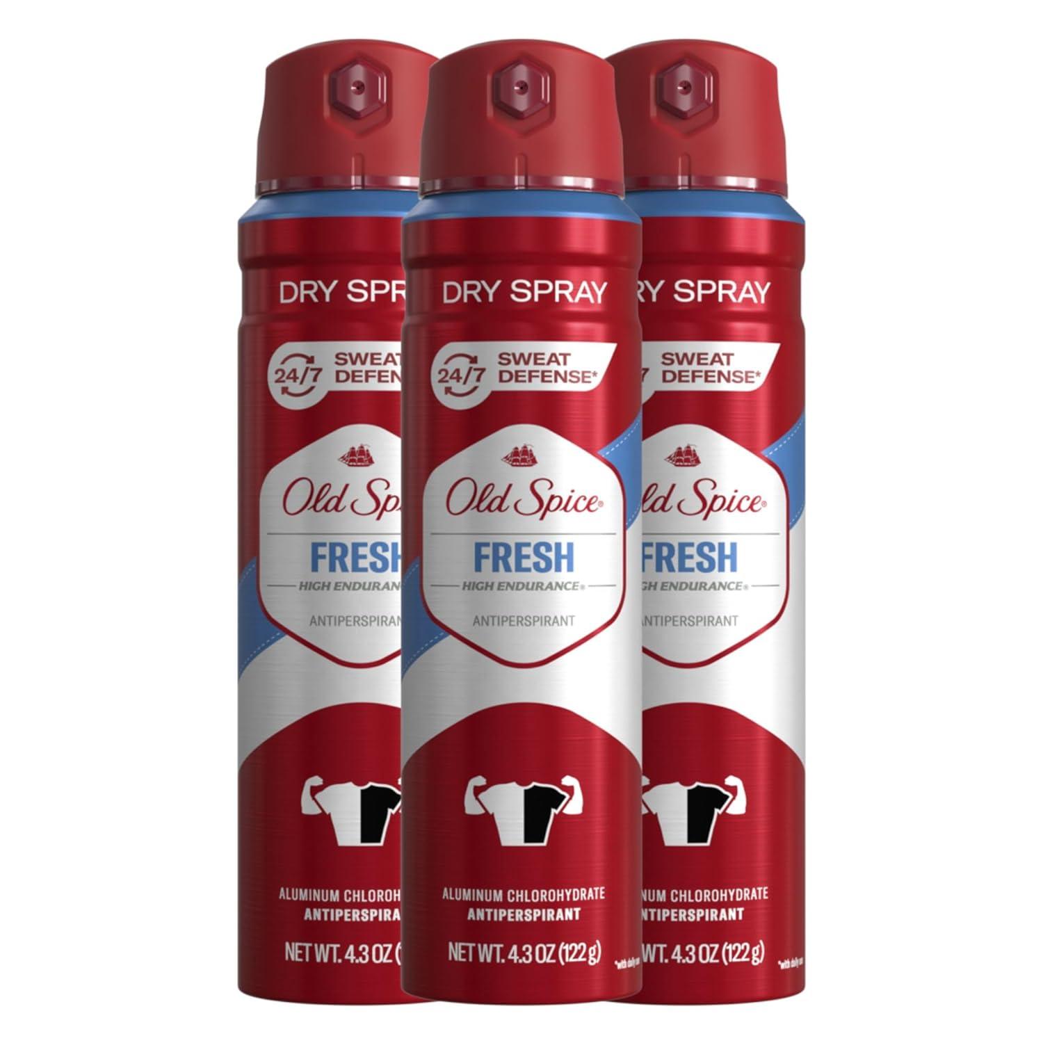 Old Spice High Endurance Anti-Perspirant Deodorant Spray 3 Pack for $11.97