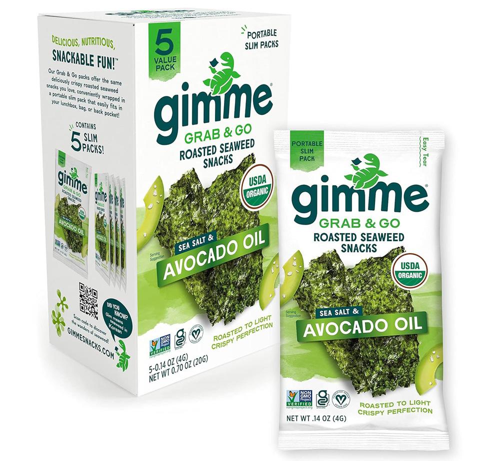 gimMe Grab and Go Organic Roasted Seaweed Sheets 5 Pack for $2.09