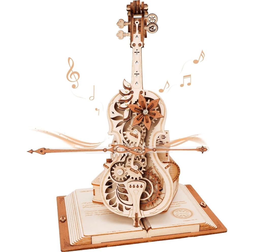 Robotime Wooden Music Box Puzzles for Adults AMK63 Magic Cello for $21.59 Shipped