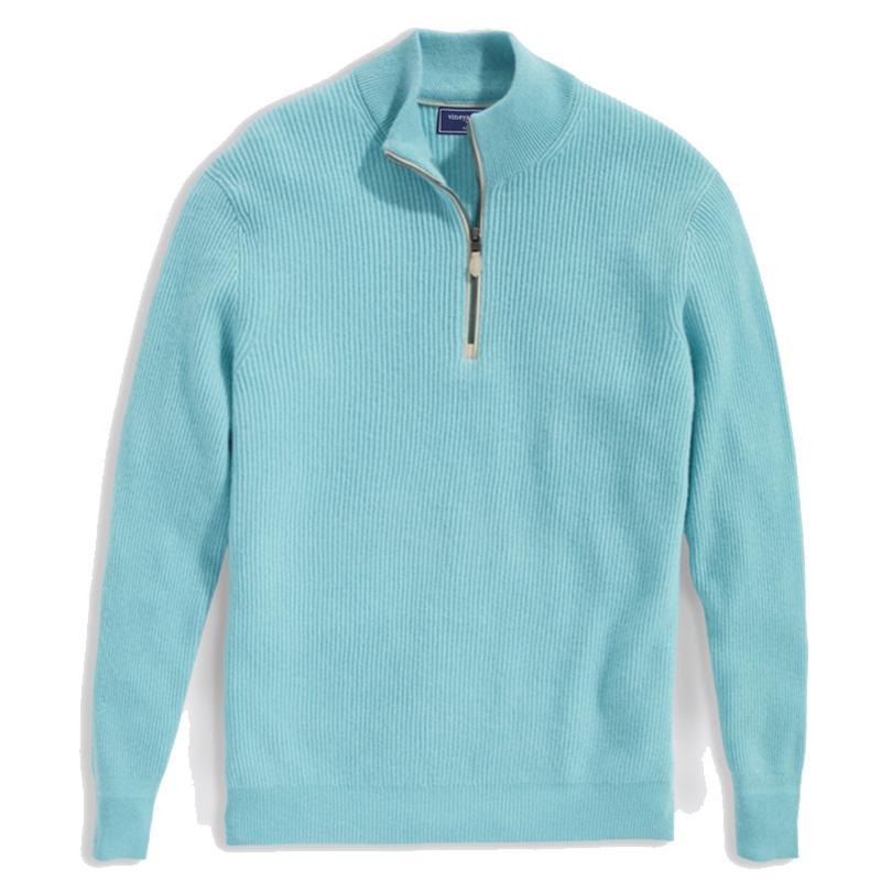 Vineyard Vines Cashmere Fisherman Rib Quarter-Zip Sweater for $59.99